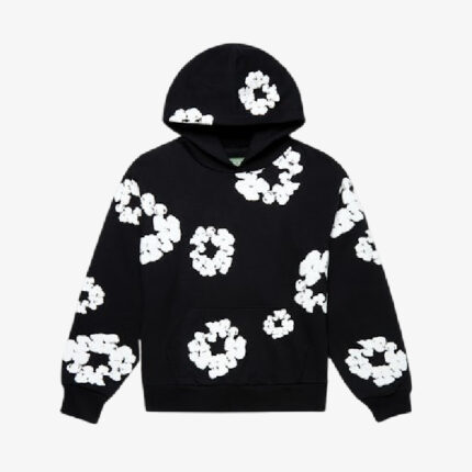 Denim Tears The Cotton Wreath Hoodie Black front