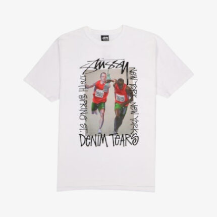 Stussy x Denim Tears Pass The Baton T-shirt White